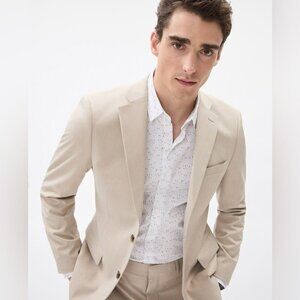 RW&CO Beige Slim-Fit Linen-Blend Suit | 2-Piece Jacket & Pant34